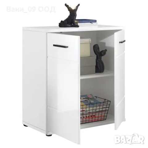 Луксозен комод в бял гланц, снимка 2 - Скринове - 48728691