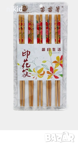 Клечки китайски за хранене суши дървени, снимка 2 - Фигурки - 44784340
