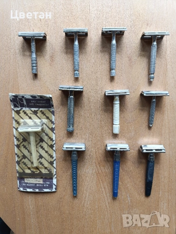 ретро самобръсначки и неизползвани бръснарски ножчета, снимка 3 - Антикварни и старинни предмети - 48368065