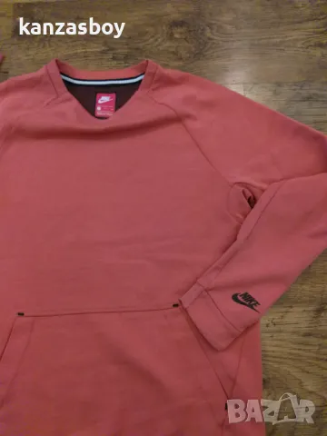Nike Tech Fleece Crew Max Orange Heather - страхотна мъжка блуза S, снимка 4 - Спортни дрехи, екипи - 47973153