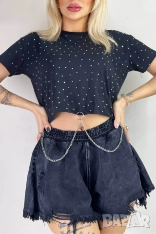 Модерни къси дънкови панталонки , снимка 3 - Къси панталони и бермуди - 50452651