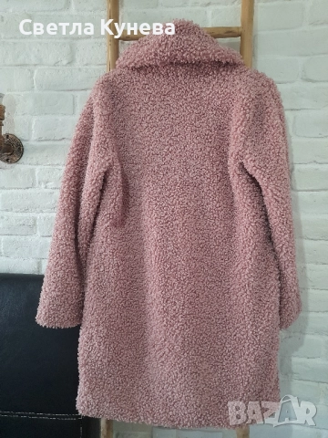 Дамско палто в цвят пепел от рози, снимка 2 - Якета - 52427649