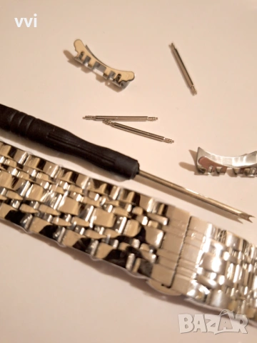 Плътна верижка от неръждаема стомана за часовник, снимка 3 - Каишки за часовници - 53394073