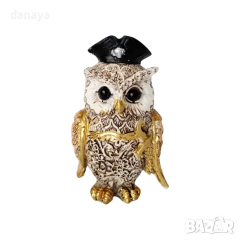 5718 Сувенир Бухал с професия подарък за дипломиране, 7 см, снимка 4 - Статуетки - 49335776