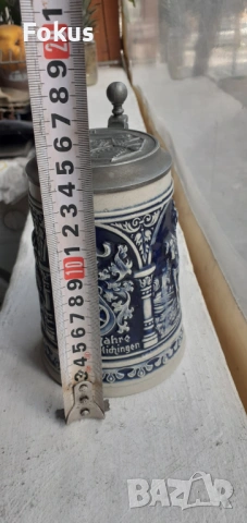 Колекционерска немска халба за бира с капак маркировка, снимка 7 - Антикварни и старинни предмети - 53336014