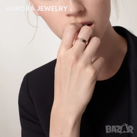 CARTIER Love Rose Gold 1 Diamond Small Model Пръстен, снимка 8 - Пръстени - 53239120