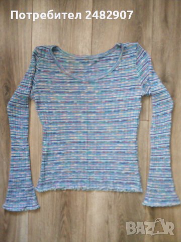 Дамска блуза в синьо, снимка 3 - Блузи с дълъг ръкав и пуловери - 40755304