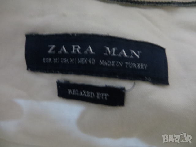 Мъжка риза с дълъг ръкав от лен Zara, снимка 4 - Ризи - 36358785