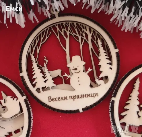 къщичка, фенер, елха, висулки, топки за елха. , снимка 12 - Сувенири от дърво - 48232115