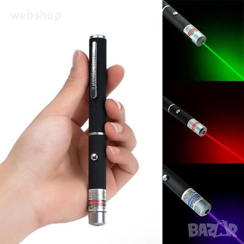 ЛАЗЕР С ТРИ ЦВЯТА LASER POINTER, снимка 1 - Друга електроника - 41338075