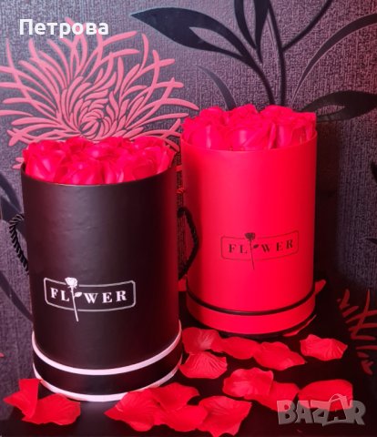 Луксозна кутия с червени рози/Кутия с рози/червени рози, снимка 3 - Декорация за дома - 44148581