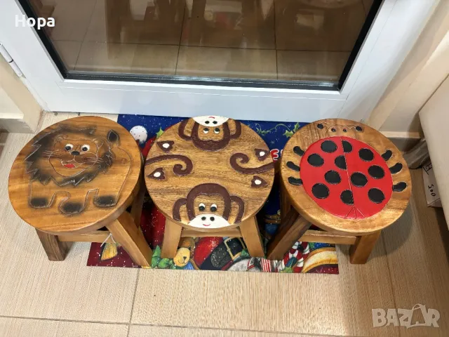 Столче / Табуретка от тиково дърво, снимка 12 - Декорация за дома - 46952885