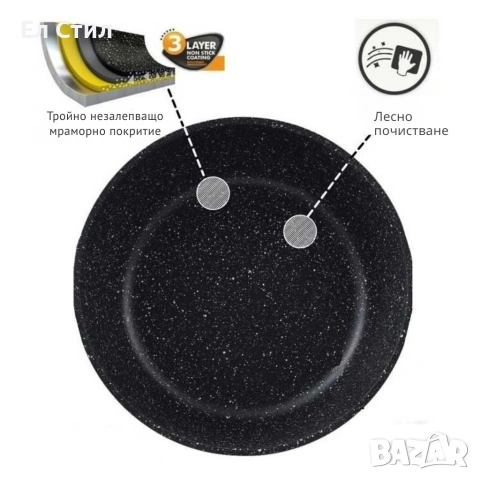 Премиум комплект съдове за готвене 12 части с мраморно покритие  + 2 ръкавици, снимка 7 - Съдове за готвене - 53573950