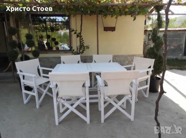 Сгъваеми режисьорски столове и маси 100% бук, снимка 3 - Градински мебели, декорация  - 49097936