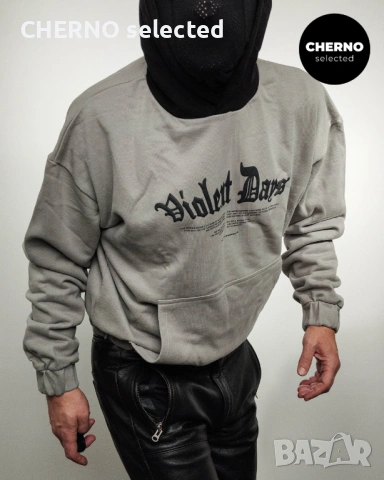 Мъжки суичър с качулка NO BYSTANDERS Oversized Hoodie – размер L•XL – Нов с етикети, снимка 5 - Суичъри - 53850626