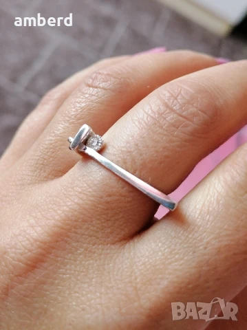 Елегантен сребърен пръстен модел R100