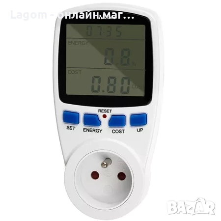 Дигитален ватметър за контрол на консумацията на енергия, цифров дисплей Izoxis, снимка 3 - Друга електроника - 52562496