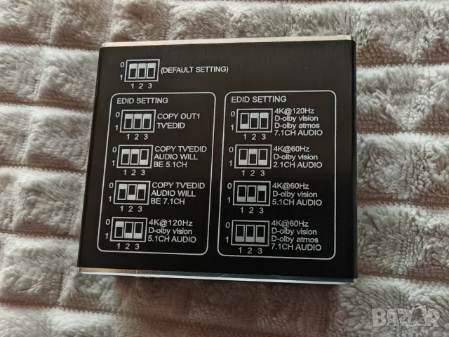 EZCOO EZ-SP12H21 HDMI 2.1 Splitter 1×2 4K 120Hz / 8K 60Hz със Scaler, снимка 3 - Стойки, 3D очила, аксесоари - 56107070