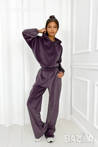 Дамски велурен комплект от две части Cloud, 3цвята , снимка 13 - Комплекти - 52699136