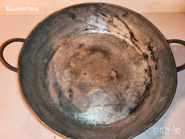 медна тава с железни дръжки 16, снимка 5 - Антикварни и старинни предмети - 52524773