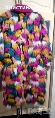 Дамско палто с косъм, снимка 2 - Палта, манта - 53669366