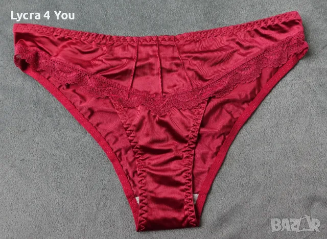 M дамски комплект от 5 цвята сатенени бикини, снимка 6 - Бельо - 50368116