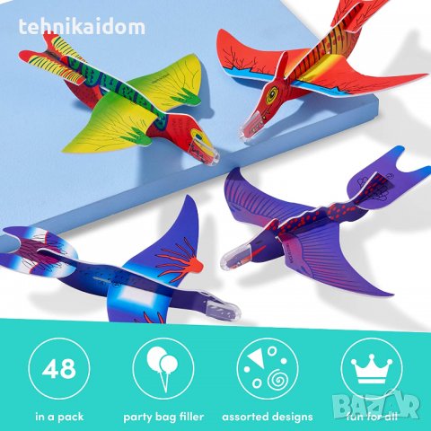 Детски самолети динозаври 48 броя картонени THE TWIDDLERS внос от Германия, снимка 3 - Конструктори - 31426147