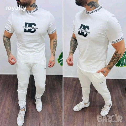 Dolce & Gabbana Бял Мъжки Екип 