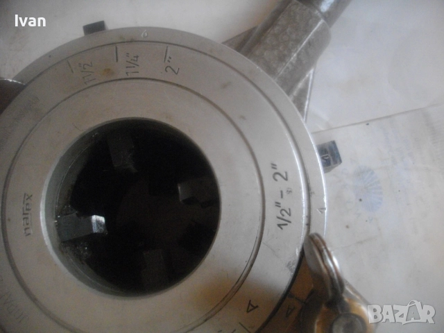 Чехословашка резбонарезна за тръби до 2" цола винтонарезка винторез пафта плашка JOPAL 2 NAREX , снимка 5 - Други инструменти - 52720476