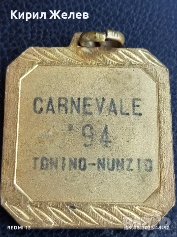 Рядък медал от музикалния фестивал в Торино Италия за КОЛЕКЦИОНЕРИ 23379, снимка 5 - Антикварни и старинни предмети - 51310733