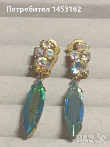 Старинни чешки обеци 