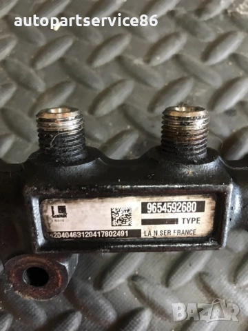 Горивна рейка с датчик за Peugeot Partner 1.6 HDI (2007) 9654592680 , снимка 3 - Части - 53834790