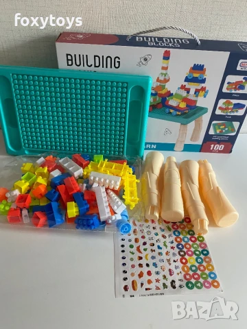 Масичка с конструктор - 100 елемента, снимка 5 - Конструктори - 51180275