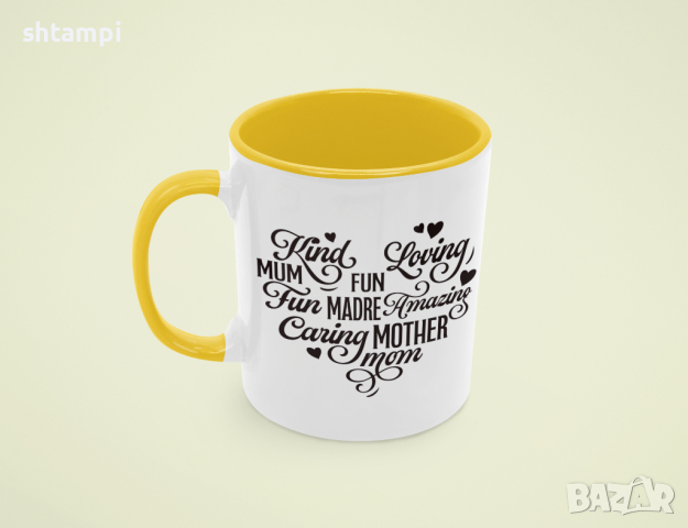 Чаша Mother Heart Words 1,Любов,Подарък,Рожден Ден,Изненада,Мама,Майка,Обич,Празник,, снимка 4 - Чаши - 36342556