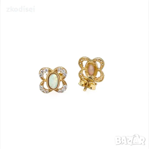 Златни обеци 1,37гр. 14кр. проба:585 модел:26620-4, снимка 2 - Обеци - 47849433