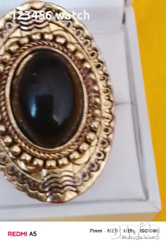 Стари посребрени пръстени със естествен камък, снимка 7 - Антикварни и старинни предмети - 53709696