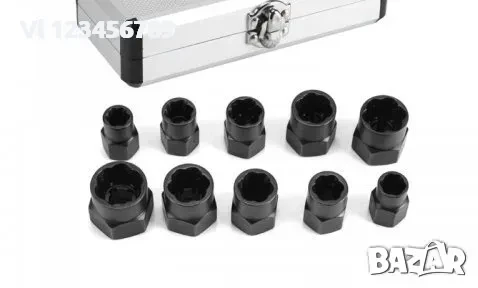 Комплект 10бр. екстрактори за гайки и болтове MAR-POL, снимка 2 - Други инструменти - 50690312