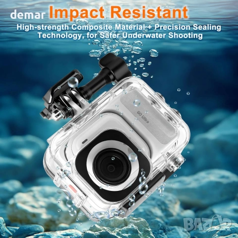 Водоустойчив калъф FitStill 50M за Insta 360 Go Ultra, подводен корпус, снимка 7 - Чанти, стативи, аксесоари - 53605907