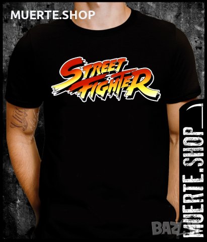 Черна тениска с щампа STREET FIGHTER