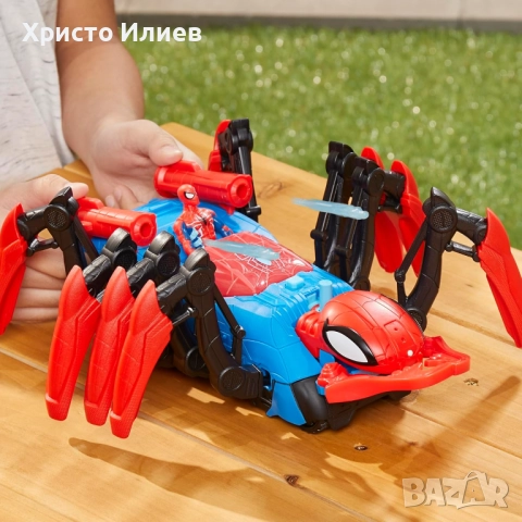 Спайдърмен HASBRO Spider-Man Web Splasher кола паяк с фигурка, снимка 8 - Фигурки - 52610824