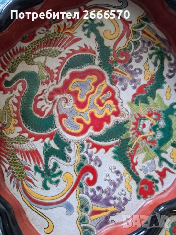 Китайска порцеланова чиния, снимка 2 - Антикварни и старинни предмети - 41271004