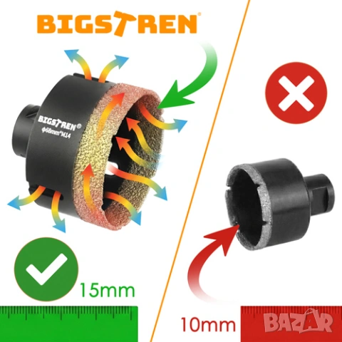 Комплект диамантени боркорони - 7 и 13 части, снимка 10 - Диамантени и режещи инструменти - 53597621