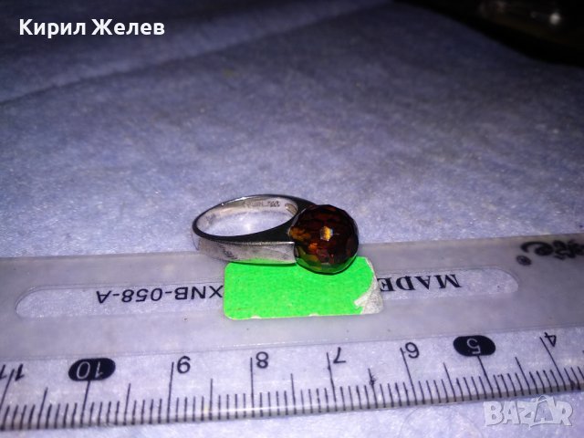 Galdini 925 МАРКОВ СКЪПОЦЕНЕН СРЕБЪРЕН ПРЪСТЕН СРЕБРО 925 Част От КОМПЛЕКТ с ФАСЕТИРАН ГРАНАТ 34452, снимка 12 - Пръстени - 39568972