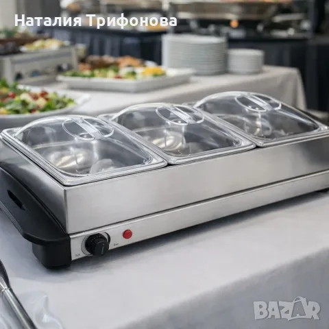 Електрически нагревател за бюфет 2 в 1 - винаги топла храна, снимка 6 - Други стоки за дома - 55971354