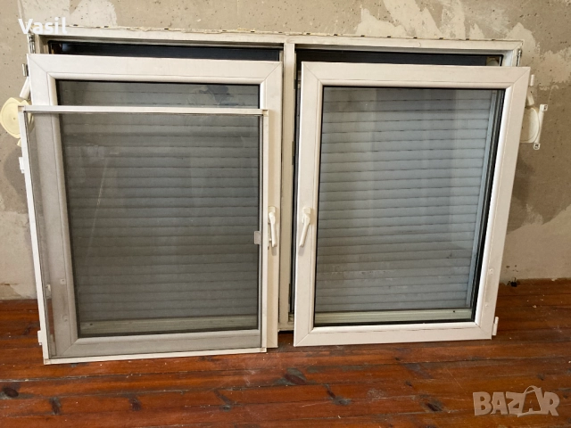 Употребявна PVC дограма - Прозорец + Комарник +Външна ролетна щора, снимка 2 - Други стоки за дома - 52342989
