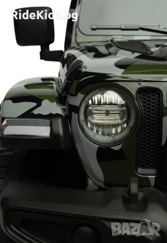 Офроуд акумулаторен автомобил  JEEP RUBICON Камофлаж– 4x4, до 35кг., с дистанционно и LED,, снимка 12 - Детски велосипеди, триколки и коли - 50099656