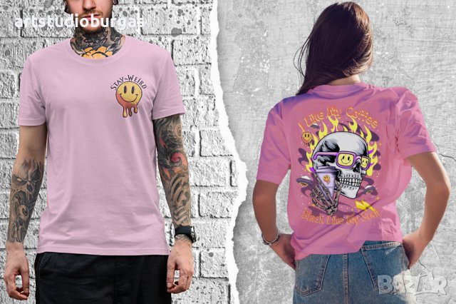 ТЕНИСКА УНИСЕКС I LIKE MY COFFEE BLACK LIKE MY SOUL, снимка 7 - Тениски - 41357866