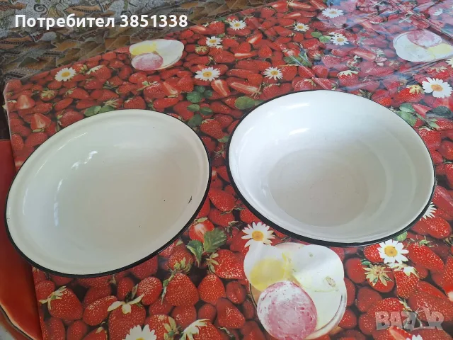 Две руски, емайлирани купи от соца, снимка 2 - Съдове за готвене - 55779363