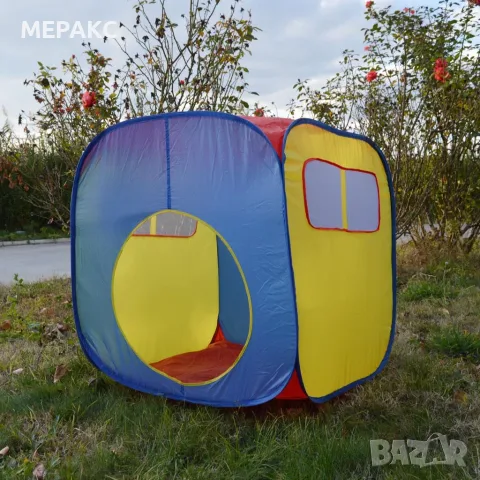 ⛺ Детска палатка с прозорец и отвор