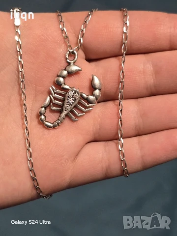 Сребърен синджир с висулка. 5,15 Грама. 40см. Цена 28,99лв. За Севлиево безплатна доставка. , снимка 2 - Колиета, медальони, синджири - 50476196